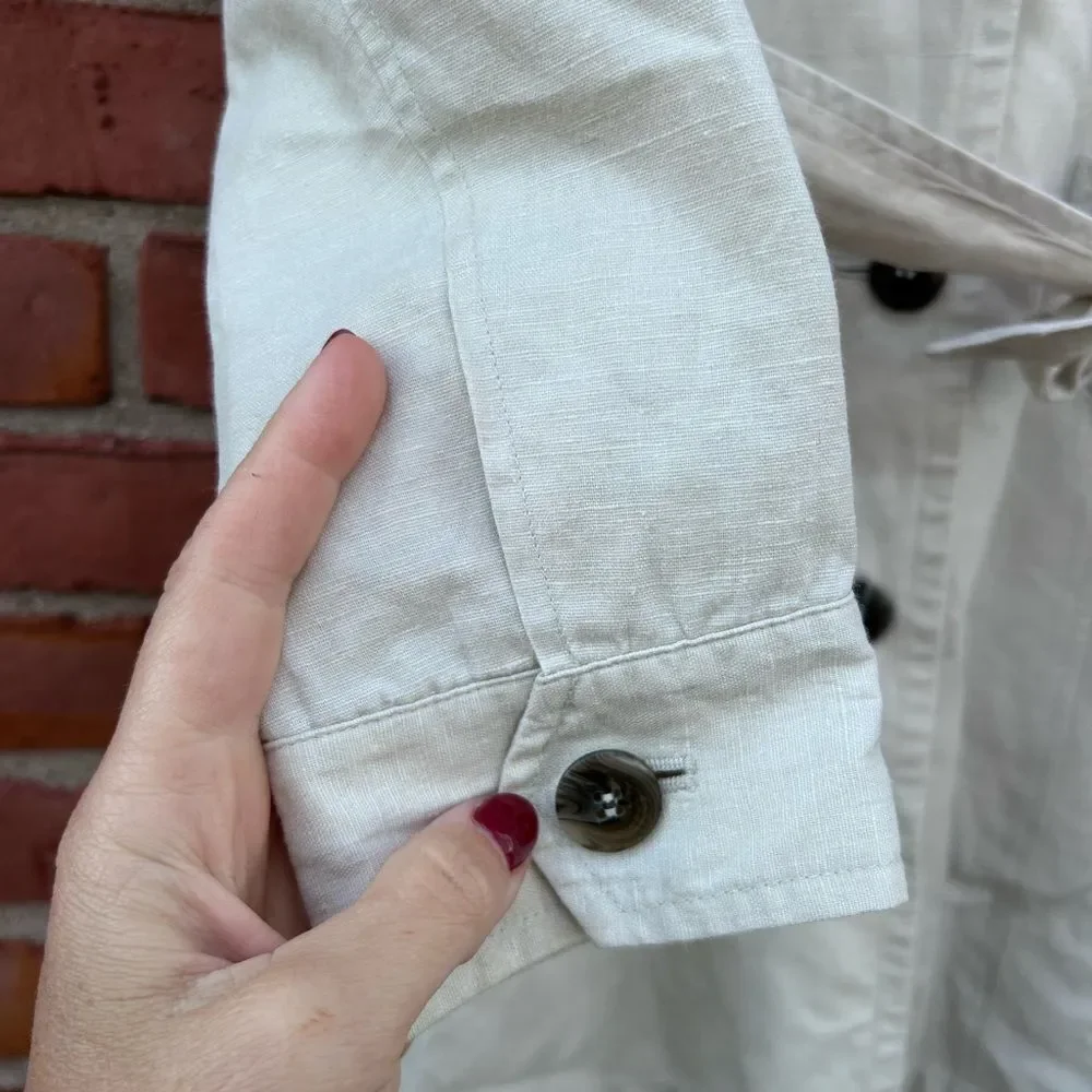Jones New York Linen Cotton Trench Jacket